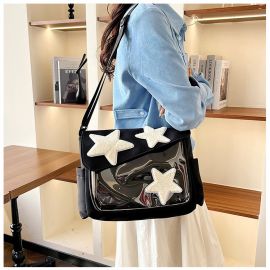 شنطه كتف نسائي مزينه بنجوم