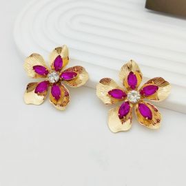 اقراط نسائي ملونه على شكل ورده