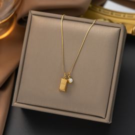 سلسلة ذهبية فولاذية من فولاذ التيتانيوم للسيدات