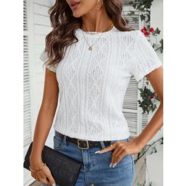 تيشرت نسائي ابيض بنمطين 