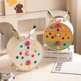 صندوق تخزين متعدد الطبقات على شكل ارنب