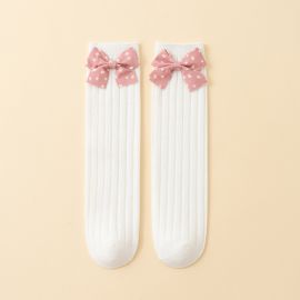 جوارب قطنية ناعمة سادة اللون للفتيات والرضع / زوجين
