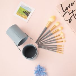 مجموعة فرشاة مكياج ناعمة لتوزيع كريم الأساس والبودرة بتغطية متجانسة / 10 قطع 