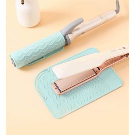 وسادة سيليكون لمكواة الشعر غير قابلة للانزلاق للتخزين