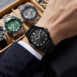 ساعة رجالية مقاومة للماء من الفولاذ المقاوم للصدأ