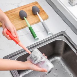 فرشاة كوب ثلاثية في واحد بمقبض طويل وقابل للفصل