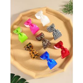 سوار مفتوح متعدد الألوان من الأكريليك بشكل فيونكة للسيدات