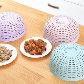 غطاء طبق ، غطاء وجبه دائري شفاف مضاد للبعوض والذباب