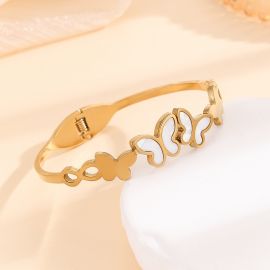 سوار ناعم على شكل فراشات من فولاذ التيتانيوم 