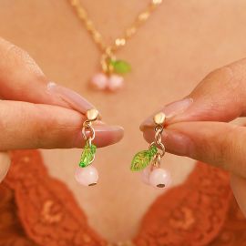 طقم اكسسوار نسائي من الكرز 2 قطع