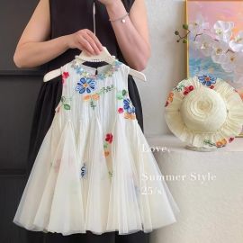 فستان بدون أكمام صيفي للبنات