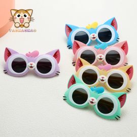 نظارات شمسية للأطفال برسوم كرتونية باطار خفيف 