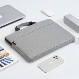 حقيبة كمبيوتر محمول رفيعة للغاية مناسبة لأجهزة الكمبيوتر المحمولة Lenovo Apple Dell Asus Huawei مقاس 15.6 بوصة حقيبة كتف مبطنة