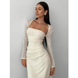 فستان نسائي طويل باكمام طويله