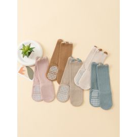 جوارب طويلة غير قابلة للإنزلاق من القطن الخالص / زوجين