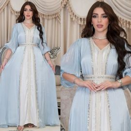 جلابية عربية انيقه بحزام خصر