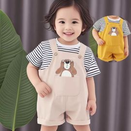 أفرهول صيفي بتصميم عصري وراحة مثالية للمواليد يتميز برسومات كرتونية