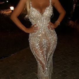 فستان سهره نسائي ميدي الطول