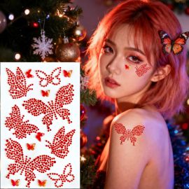 ملصقات جسم بشكل فراشات قطعتين