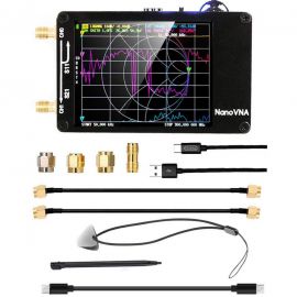 محلل هوائي شبكة NanoVNA-H MF HF VHF UHF مع فتحة بطاقة SD