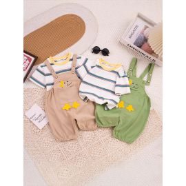 بدلة صيفي من القطن الخالص للأطفال الرضع 