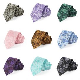 ربطة عنق رجالية بعرض 8 سم مزينة بنقشة زهور من البوليستر، ربطة عنق للرجال مطرزة عالية الجودة 