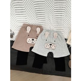 بنطلون للأطفال بتصميم جديد بسروال قصير منقوش بشكل دب لطيف بآذان بارزة