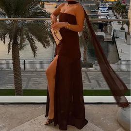 فستان للسيدات بدون أكمام 