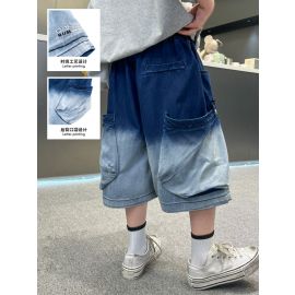 شورت ولادي واسع ممزووج بلونين