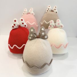 قبعة شتوية سميكة بمرونة كبيرة ومحيط 46-50 سم للأطفال الفتيات