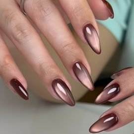 اظافر صناعية ذات أطراف متدرجة مكونه من  24 قطعة