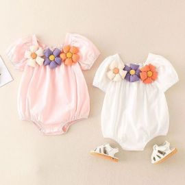 رومبير صيفي رقيق بألوان زاهية للفتيات المواليد 