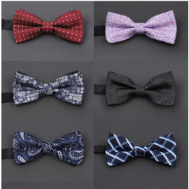 ربطة عنق فراشة رجالية بتصميم كوري فاخر للزفاف والمناسبات الرسمية