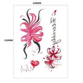 وشم مؤقت ملون متعدد النقشات للنساء / 4 قطع