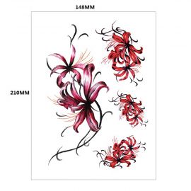 تاتو ملون فاخر بنقوش متعدد وبتصميم فني ملفت للنظر /4 قطع