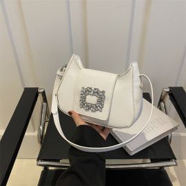  حقيبة كتف  بلون واحد للنساء