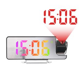 شاشة كبيرة مرآة إسقاط  ساعة منبة LED