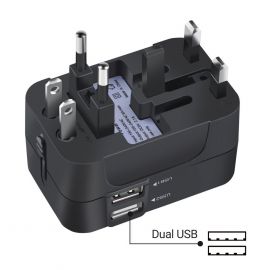 محول كهرباء متعدد المكابس مع منفذين USB