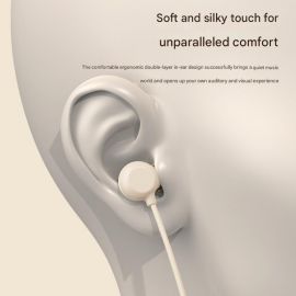 سماعات أذن سلكية بصوت ستيريو وميكروفون فائق الوضوح، تتوفر بمقاسات 3.5 ملم و Type-C