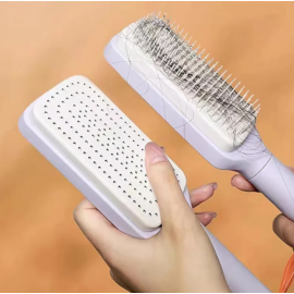 مشط تدليك تلسكوبي للتنظيف ، مشط شعر نسائي مضاد للكهرباء 