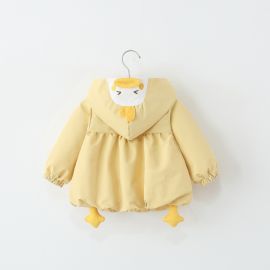 معطف اطفال مع غطاء للراس بنمط بط