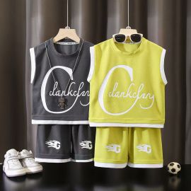 بدلة رياضية صيفية عصرية بدون أكمام للأولاد