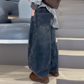 بنطلون ولادي جينز واسع 