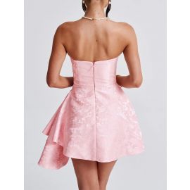 فستان نسائي سهره قصير بدون اكمام