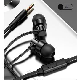 سماعات أذن سلكية مزودة بأزرار تحكم وميكروفون