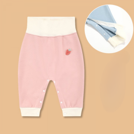 بنطلون أطفال دافئ للخريف والشتاء بفتحة كبس للخصر لحماية البطن