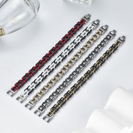 سوار رجالي سلسلة مصنوع من الفولاذ التيتانيوم