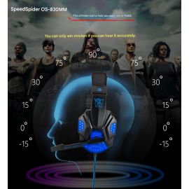 سماعة رأس SpeedSpider 830MV سلكية مزودة بإضاءة 