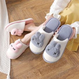 نعال شتوي برسومات كرتونية بمقدمة مغلقة للنساء 