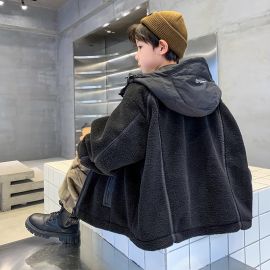 معطف قطني أنيق للأولاد سميك ودافئ